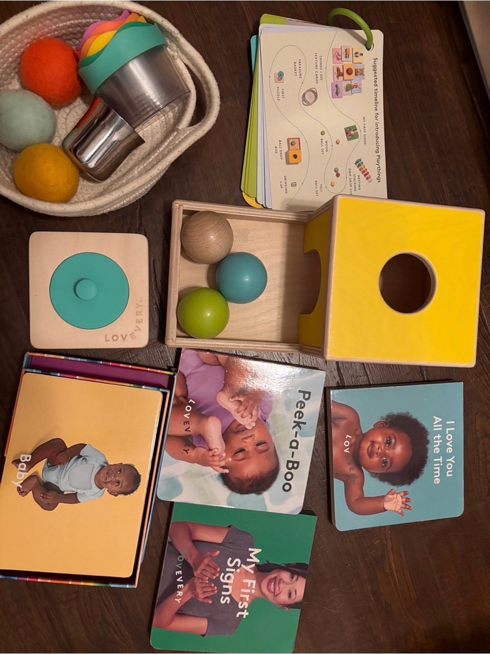 Lovevery inspector playkit and book bundle, 7-8 months